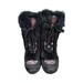 Coach Shoes | Coach Jennie Plaid Lace Up Snow Boots With Real Fur Trim, Size 8 Black Multi | Color: Black | Size: 8