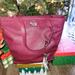 Nine West Bags | Nine West Faux Leather Tote Maroon | Color: Red | Size: Os