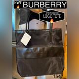Burberry Bags | Newburberry Black Logo Fragrance Tote/Shoulder/Handbagxl15”X 14”(X3”)Nwt | Color: Black | Size: Os