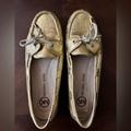 Michael Kors Shoes | Gold Casual Deck Shoes By Michael Kors Size 10 | Color: Gold | Size: 10