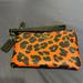 Coach Bags | Ec Coach Wristlet. Burnt Orange With Black And Tan Leopard Print | Color: Black/Orange | Size: Os