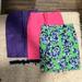 J. Crew Skirts | J.Crew Pencil Skirts. Size 00 (Purple + Pink). Size 0 (Green Floral). | Color: Green/Pink/Purple | Size: 00