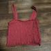 American Eagle Outfitters Tops | American Eagle Ruffle Tank Top/ Size-Small: Color- Pink/Red | Color: Pink | Size: S