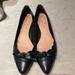 Kate Spade Shoes | Adorable Dark Navy Kate Spade Ballet Flats With Bow And Scalloped Detail | Color: Blue | Size: 6.5