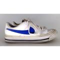 Nike Shoes | Nike Court Legacy White Game Royal Leather Sneakers Da5380-101 Boy's 4y | Color: Blue/Tan/White | Size: 4b