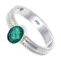Silver N Rock Lab-Created Emerald Gemstone Band Ring 925 Sterling Silver Band Ring Men & Women All Size Band Ring Gift Item Jewelry ERG-126J_ (Z 3)