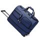 lesulety Expandable Foldable Suitcase Luggage with 3 Wheel, Rolling Duffel Bag with Wheels,Expandable Travel Duffel for Unisex-Adult,Blue