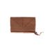 Christopher.Kon Leather Clutch: Pebbled Brown Print Bags