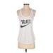 Nike Active Tank Top: Silver Graphic Activewear - Women's Size Small