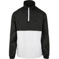 Allwetterjacke URBAN CLASSICS "Urban Classics Herren Stand Up Collar Pull Over Jacket" Gr. XXL, schwarz-weiß (black, white) Herren Jacken Übergangsjacken