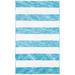 Blue/White Rectangle 3' x 5' Area Rug - Breakwater Bay Claymore Striped Machine Braided Runner 2'3" x 8' Indoor/Outdoor Area Rug in | Wayfair