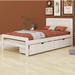 Millwood Pines Charone Twin Wooden Platform Bed w/ Drawers Wood in White | 35.4 H x 41.7 W x 77.5 D in | Wayfair 7E3DBA69618C46D4AE0D2A2AC9DB6EC1