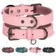 Collier en cuir souple réglable pour chien cuir PU colliers pour animaux de compagnie collier