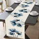 Chemin de table tulipe bleu pour table à manger nappe rectangulaire décor de cuisine anti-tache