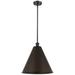 Ballston Cone 16"W Oil Rubbed Bronze LED Pendant w/ Oil Rubbed Bronze