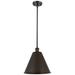 Ballston Cone 12"W Oil Rubbed Bronze Pendant With Oil Rubbed Bronze Sh