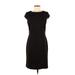 Sandra Darren Casual Dress - Sheath: Black Solid Dresses - Women's Size 8