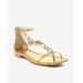 Boston Proper - Gold Yellow - Chain Ankle Strap Sandal - 7.5