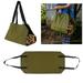 Firewood Log Carrier Bag - Waxed Canvas Wood Bag - Fireplace Accessories Green