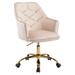 Carefully crafted living chair Beige shell chair Metal coolmore chair