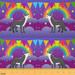 YST Boys Wolf Upholstery Fabric Girls Indoor Outdoor Fabric Cute Rainbow Unicorn Print Fabric by The Yard Kids Cartoon Kawaii Galaxy Stars Fantasy Children Wolves Purple DIY Fabric 5 Yards