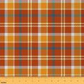 Plaid Fabric by the Yard Yellow and Orange Decorative Fabric Geometric Grid Upholstery Fabric Geometry Checkered Lines Waterproof Fabric DIY Art Quilt Fabric by the Yard for Quilting 2 Yards