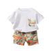 mveomtd Toddler Baby Boys Summer Cool Casual Sports Camouflage T-shirt Short 2PCS Set Girls Winter Outfits Size 5t Baby Boy 3 Piece Set