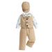 Toddler Fall Outfits For Girls Boys Long Sleeve Tops And Pants Vest Coats Hat 4Pcs Gentleman Bowtie Set&Outfits Overalls Boy Outfits Khaki 3 Months-6 Months