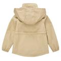 Mrat Children s Hooded Windproof Jacket Boys Girls Hooded Jacket Cotton Lining Warm Windproof Jacket Kids Full Zip Drawstring Coat Raincoat Tops Khaki_B 4-5 Years