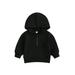 Kids Baby Sweatshirt Solid Color Long Sleeve Hoodie Pullovers Tops