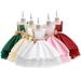 KYAIGUO Girl Satin Dress Satin A-Line Tutu Princess Dresses Short Bow-Tie Party Dresses Gown Birthday Party Dress Wedding Dresses Gown for 3-13Y