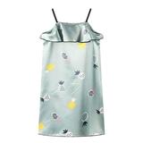 Wilucolt Girls Sleepwear Robes Toddler Girls Sleepwear Dress Summer Sleeveless Suspender Dress Printed Princess Dress Home Clothes Pajamas