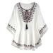 TUWABEII Shirts for Women Fashion Womens Summer Casual Printing Elastic Waist Tops V-Neck Short Sleeve T-shirts Blouse
