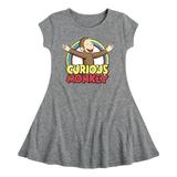 Curious George - Classic Cartoons - Curious George - Toddler & Youth Girls Fit & Flare Dress