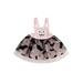 Girl Halloween Costume Dress Pumpkin Pattern Bat Tulle Sling Dress