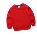 Mrat Kids Sweatshirts Baby Boys Girls Long Sleeve Round Neck Sweatshirts Children Pullover Solid Color Warm Shirt Blouse Outerwear Tops Red 2-3 Years