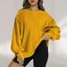 TUWABEII Shirts for Women Fashion Women s Casual Long Sleeve Round Neck Ladies Sweatshirt Tops Blouse