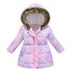 Kids Girls Faux-Fur Hooded Down Jacket Winter Warm Fleece Lined Thicken Parkas Coat Windproof Outerwear Clothes