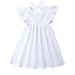 mveomtd Kids Girls Toddler Soild Fly Sleeves Lace Princess Girls Dress Cloths Fall Clothes for Teen Girls Fall Outfits for Teen Girls