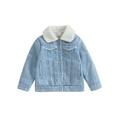 Youweixiong Toddler Baby Boys Girls Denim Jacket Long Sleeve Button Down Jeans Jacket Top Coat Outerwear