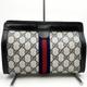 GUCCI Old Vintage Clutch Bag Second Pouch Gray Navy PVC Leather Men Women