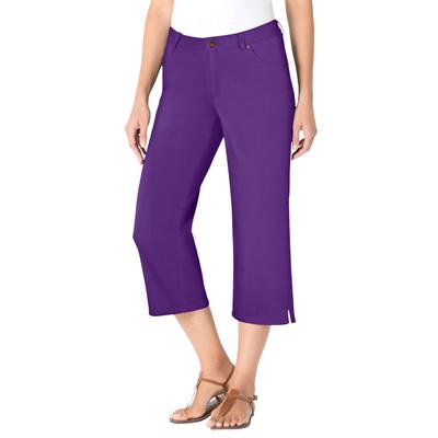 Plus Size Women's Capri Stretch Denim Jean by Woman Within in Purple Orchid (Size 38 W)