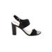 Cole Haan Heels: Black Solid Shoes - Women's Size 8 1/2 - Open Toe