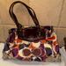 Coach Bags | Coach F20113 Ashley Sateen Scarf Print Carryall Purse / Bag Shoulder Strap | Color: Brown/Purple | Size: Os