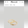 Madewell Jewelry | Madewell Stone Collection Multi-Stone Skinny Ring- Size 6- Nwot | Color: Gold | Size: 6