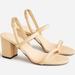 J. Crew Shoes | J Crew Lucie Leather Sling Back Block Heel Sandals Nude Nib | Color: Cream | Size: Various