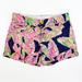 Lilly Pulitzer Shorts | Lilly Pulitzer Navy Blue Pink Floral Cotton Callahan Shorts | Color: Blue/Pink | Size: 2