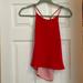 Zara Tops | Adorable Zara Red Tank With Open Criss-Cross Back. Size M | Color: Red | Size: M