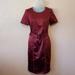 Burberry Dresses | Burberry London Maroon Burgundy Short Sleeve Pencil Dress | Color: Red | Size: 40