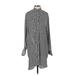 Paul Smith Casual Dress - Shirtdress Collared Long sleeves: Gray Dresses - Women's Size 40